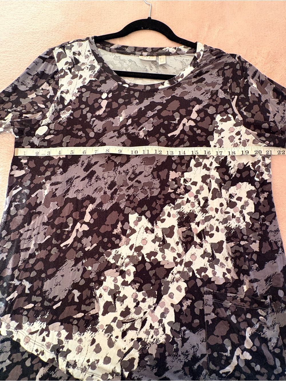 🐆 LOGO by Lori Goldstein Abstract Animal Print Tunic Size Large 🐆 - Picture 3 of 5